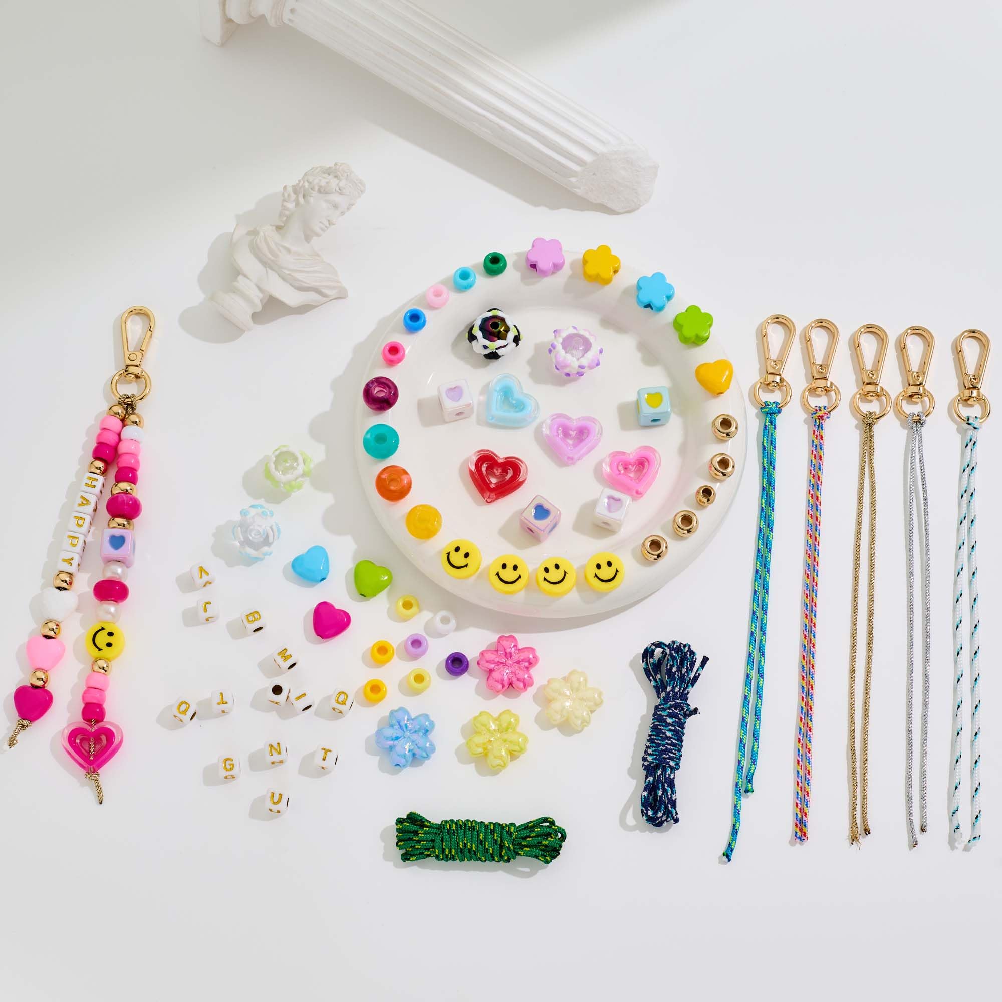 Amazon | MINIMISSMIANYC 421ピース ビーズキーホルダー製作キット